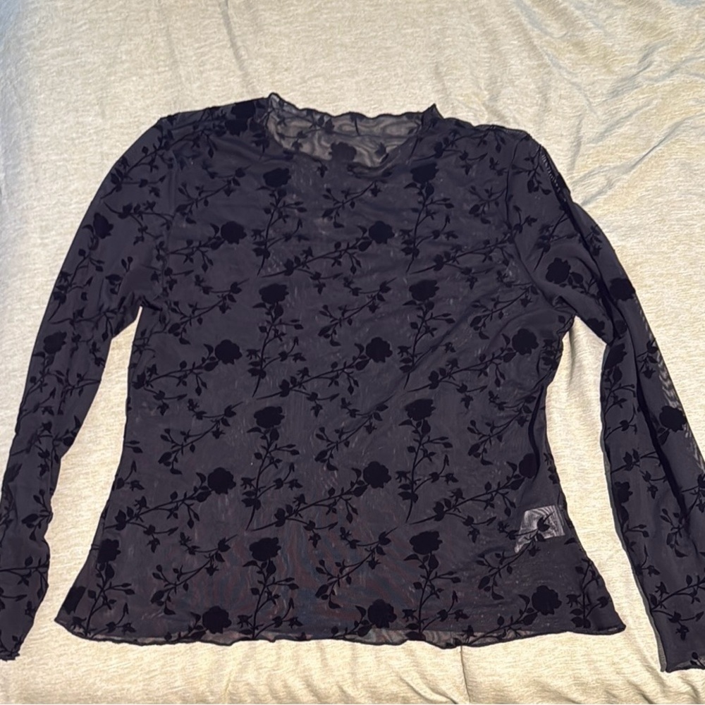 SHEIN Black Fitted Long Sleeve Blouse